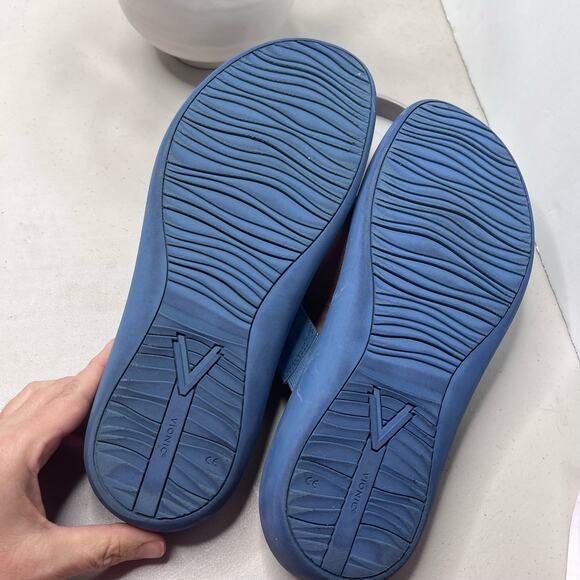 Vionic Activate RX Suede Flip Flop Platform Sandal Blue Women's 11 M - Picture 8 of 9